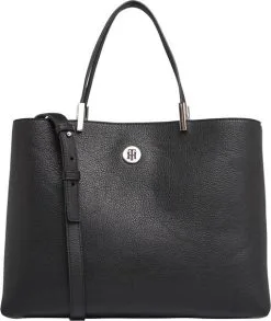 TH Olkalaukku Tommy Hilfiger Musta