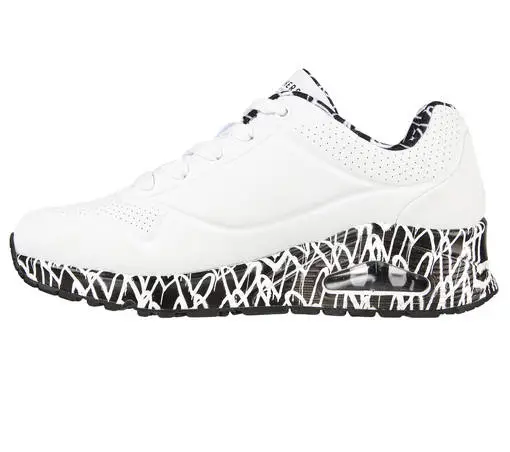 Naisten Tennarit Skechers Black White 4 Naisten Tennarit Skechers Black White - Image 2
