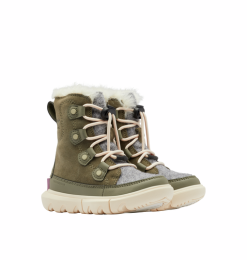 NAISTEN KENGÄT 9 Sorel Youth Explorer Lace WP Stone Green